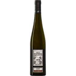 Tall dark-green wine bottle with a black cap and a rectangular label featuring a vineyard illustration; reads 'Ried Rosenberg' and 'Wagram' (white wine)