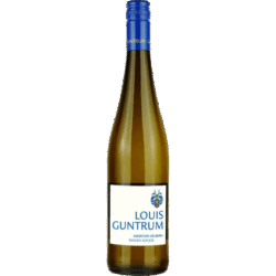 Bottle of Louis Guntrum Riesling Auslese with blue capsule and label visible